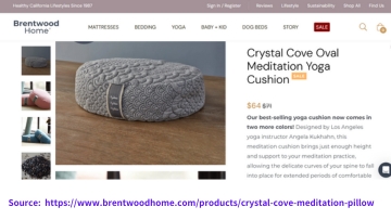 Brentwood Home Crystal Cove Meditation Cushion